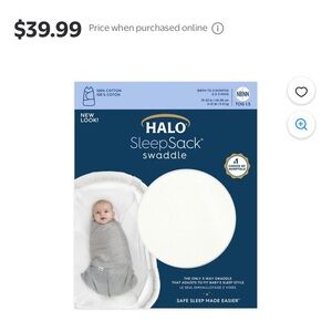 Halo SleepSack Swaddle in Cream